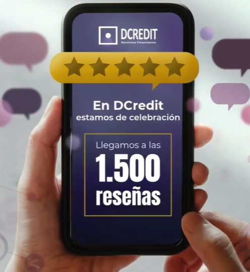 1500 reseñas en Dcredit con 4,8 de media