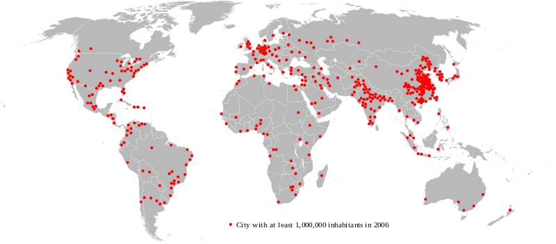 ciudades con más de 1 millón de habitantes