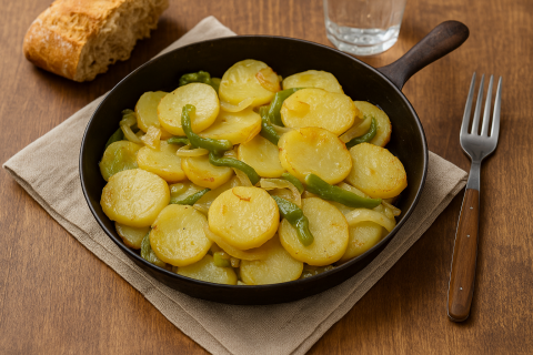 las patatas a lo pobre son un ejemplo perfecto de que la cocina humilde también puede ser gourmet.