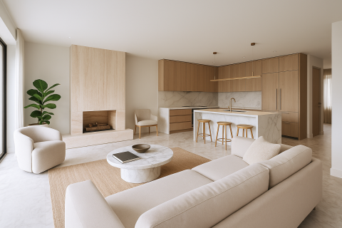 El mármol, en sus múltiples versiones —blanco, crema, gris o travertino—, sigue siendo sinónimo de atemporalidad y distinción.