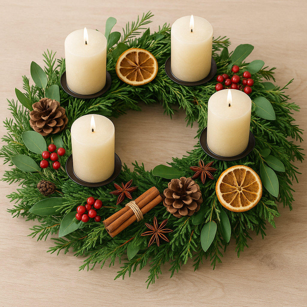 Aprende a crear una Corona de Adviento con materiales naturales de forma sencilla. Guía paso a paso, ideas de decoración y consejos