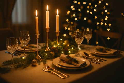 oner una mesa elegante en Nochebuena no requiere grandes gastos, sino equilibrio y buen gusto.