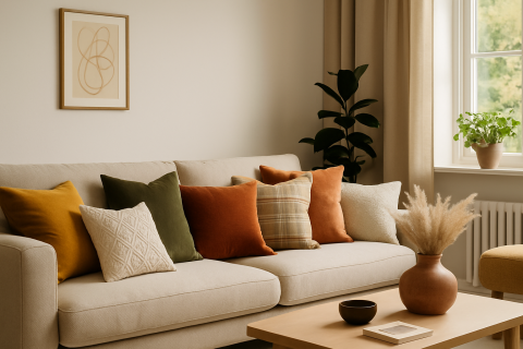 Renovar los cojines es una forma rápida y económica de transformar el salón sin obras ni grandes cambios. Este invierno, apuesta por mezclar texturas, jugar con tamaños y buscar equilibrio entre confort y diseño.