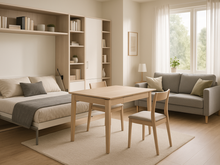 Maximiza tu hogar con muebles retráctiles para espacios pequeños