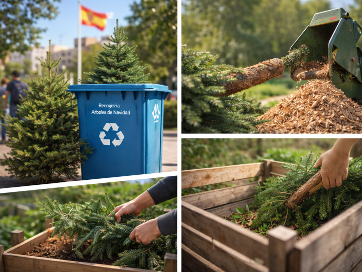 Cómo reciclar árboles de Navidad naturales y reducir su impacto ambiental